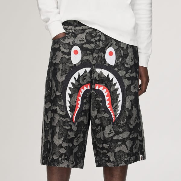 adidas SHARK DENIM JORTS BAPE® - Black | Free Shipping with