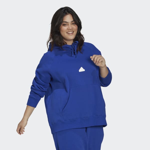Bla Oversize Hooded Genser (store størrelser) UG639