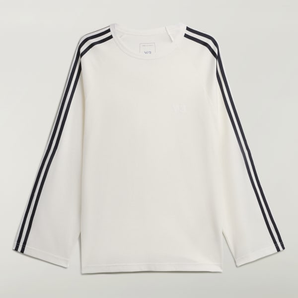 Y-3 CLOSURE LONG SLEEVE TEE ブラック 半袖ホワイト アディダス Y-3 Long Sleeve Wire Tee 3-Stripes - ホワイト