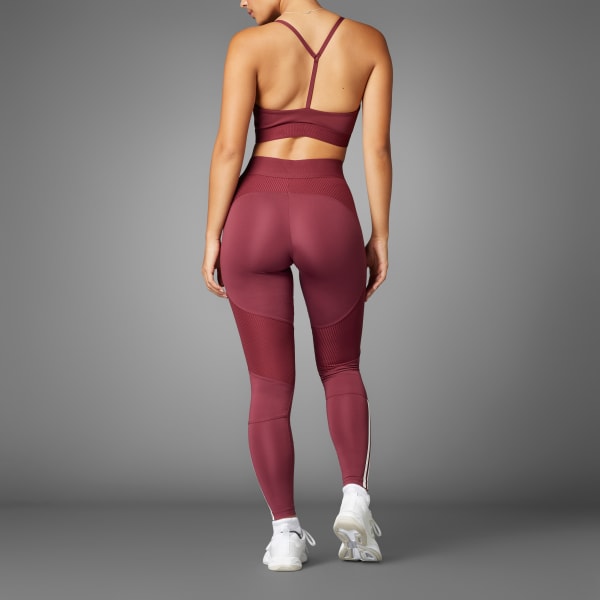 Bordeaux Leggings Hyperglam Full-Length Ribbed