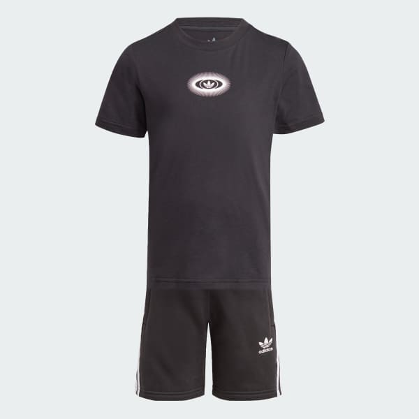 Black Rekive Shorts and Tee Set