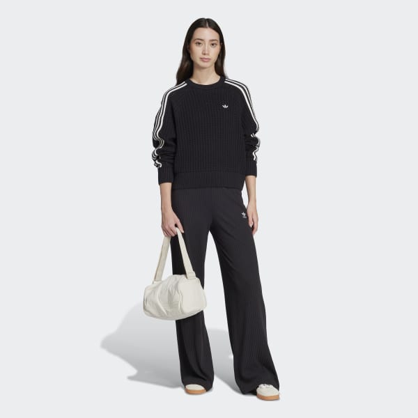 ADEAM アディアム Asagao Knit Top ニット S ブラック アディダス アディカラー ニット クルーネックセーター - ブラック