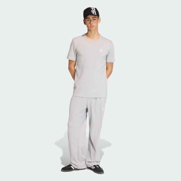 Grey Trefoil Essentials Waffle Tee