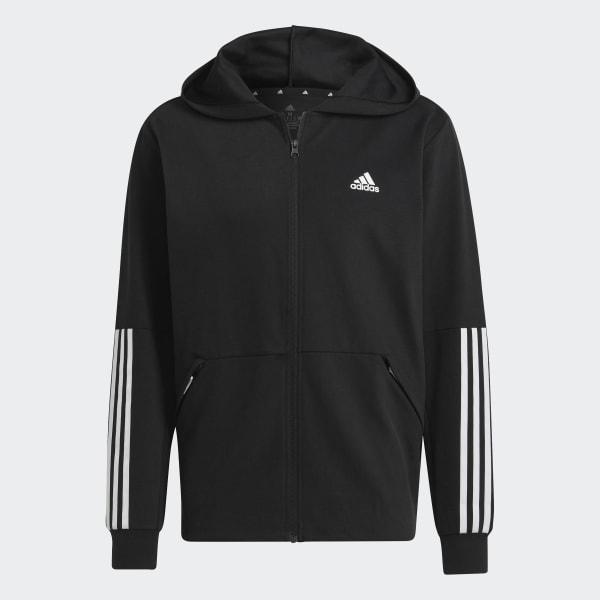 adidas AEROREADY Motion Sport Full Zip Hoodie Black adidas New Zealand