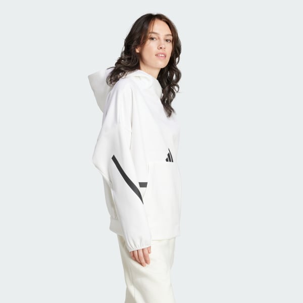 White adidas Z.N.E. Hooded Sweatshirt