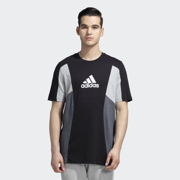 adidas ESSENTIALS COLORBLOCK TEE Black adidas India