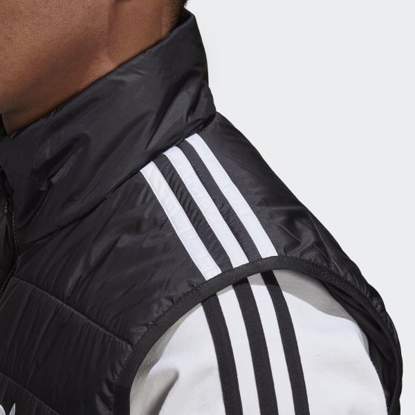 Czerń Padded Stand Collar Puffer Vest DE551