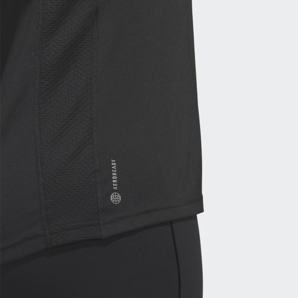 Schwarz Own the Run T-Shirt – Große Größen