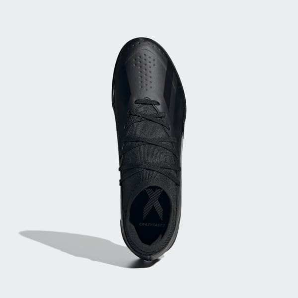 Negro Zapatos X Crazyfast.3 Césped artificial