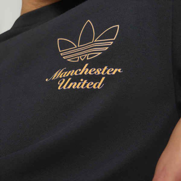 Svart Manchester United Terrace Icons Graphic T-skjorte