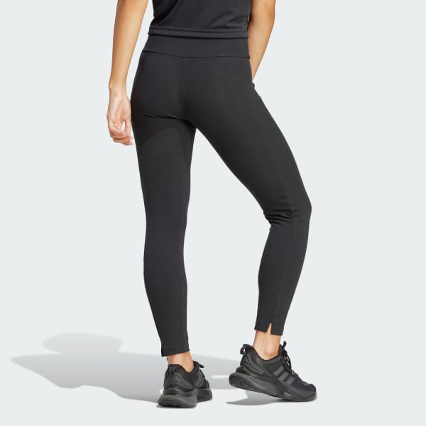 THE UPSIDE Ombré ribbed stretch recycled-knit 7/8 leggings