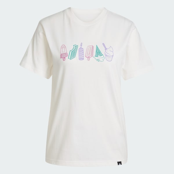 Putih T-Shirt Grafis Lounge Food