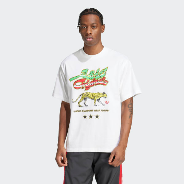 Blanco Polera adidas Originals Champions Estampada