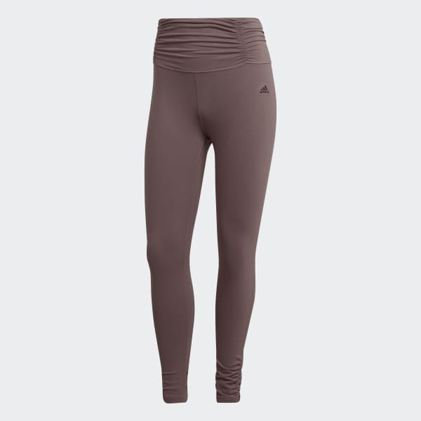 adidas Yoga Studio Gathered 7/8 Leggings 'Purple' - HK6548