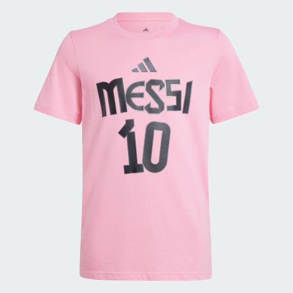 Ροζ Messi Name and Number Graphic Tee Kids