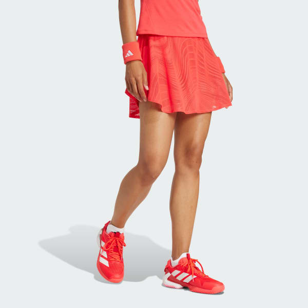 สีแดง กระโปรงเทนนิสพิมพ์ลาย Pro Climacool+