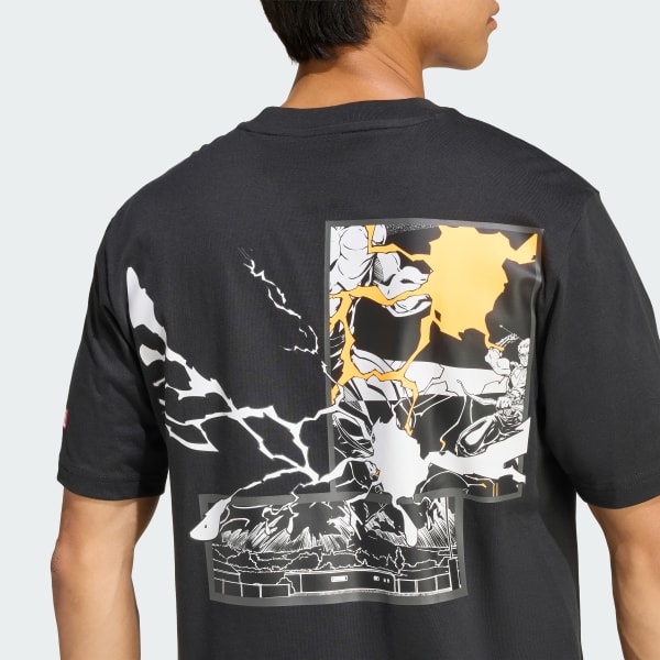 アディダス オールブラックス x マーベル 半袖Tシャツ - ブラック