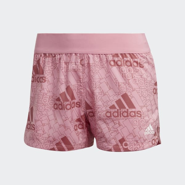 Rosa Shorts Pacer Estampa Logo Made for Training