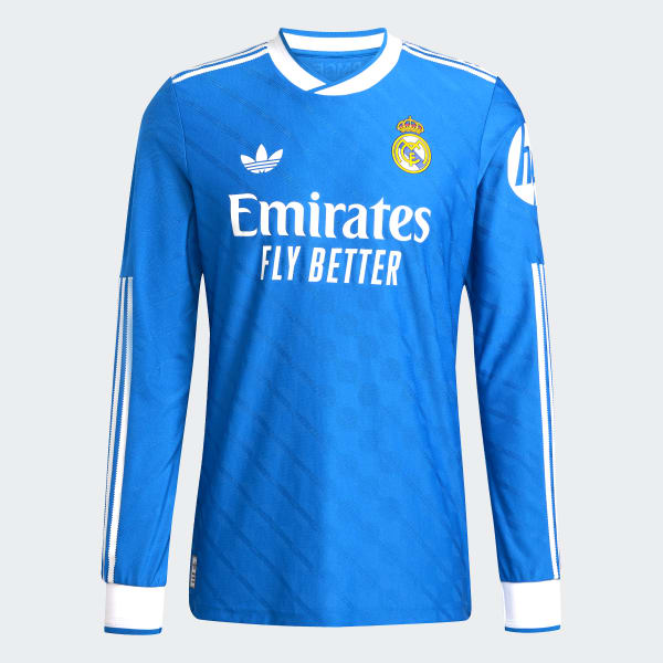 adidas Real Madrid 25/26 Long Sleeve Third Authentic Jersey - Blue