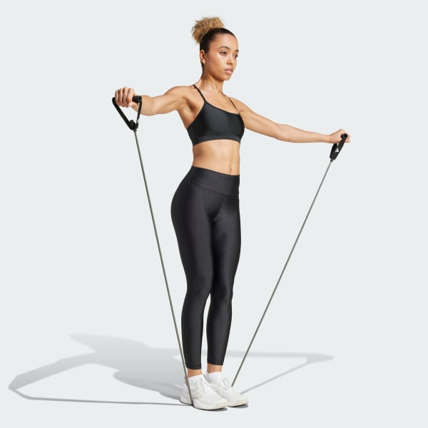 Black Optime Essentials Shine 7/8 Leggings