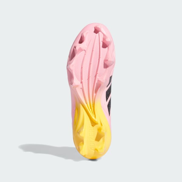 Pink and yellow adidas cleats shop