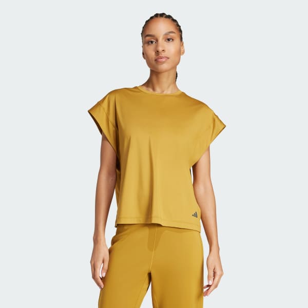 Marrone T-shirt da yoga