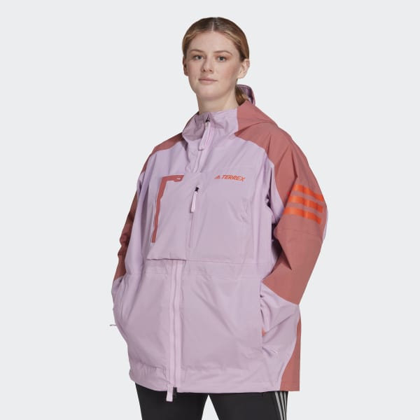 Lila Terrex Xploric RAIN.RDY Hiking Jacket (Plus Size)