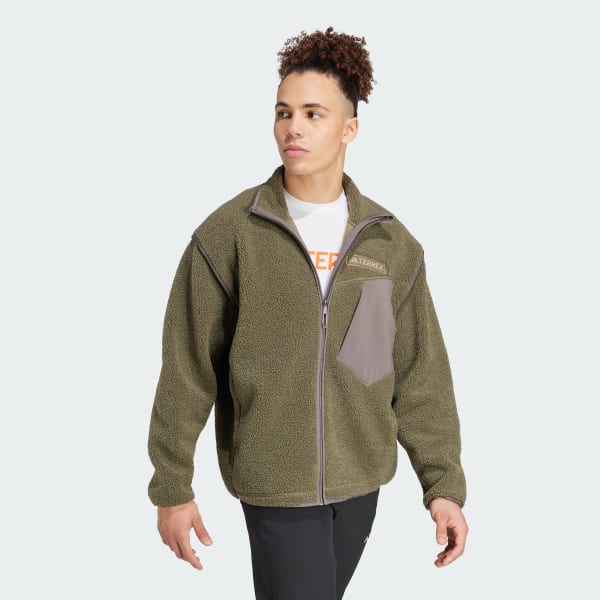Verde Chaqueta de Felpa Terrex Xploric High Pile