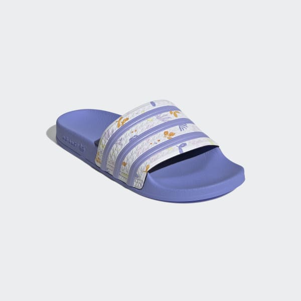 purple slides adidas