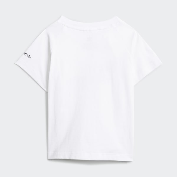 Blanco Conjunto Camiseta y Shorts Adicolor