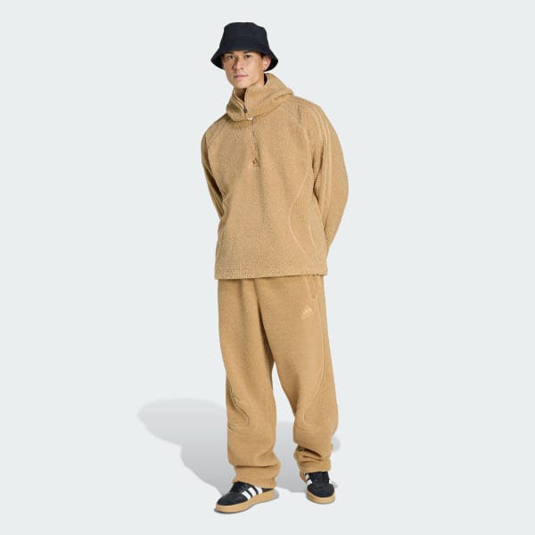 Καφέ BORG FLEECE TEAMGEIST 1/4 ZIP HOODIE