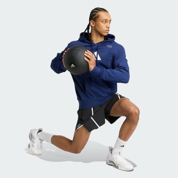 Moletom com capuz estampado: categoria Treinamento - Azul adidas