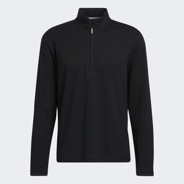 3-Stripes Quarter-Zip Pullover - Black, men golf