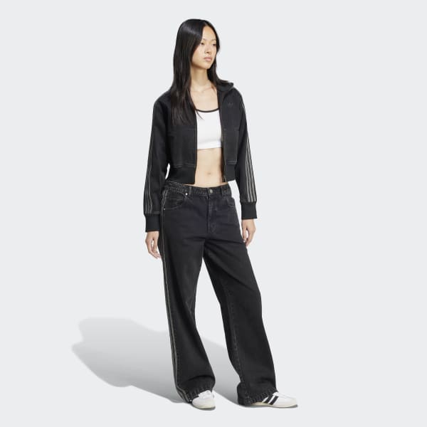★ADIDAS★ ADICOLOR DENIM 3S TRACK PANTS ★送料・関税込★ Jeans adidas Adicolor Denim 3-Stripes Track Pants Black
