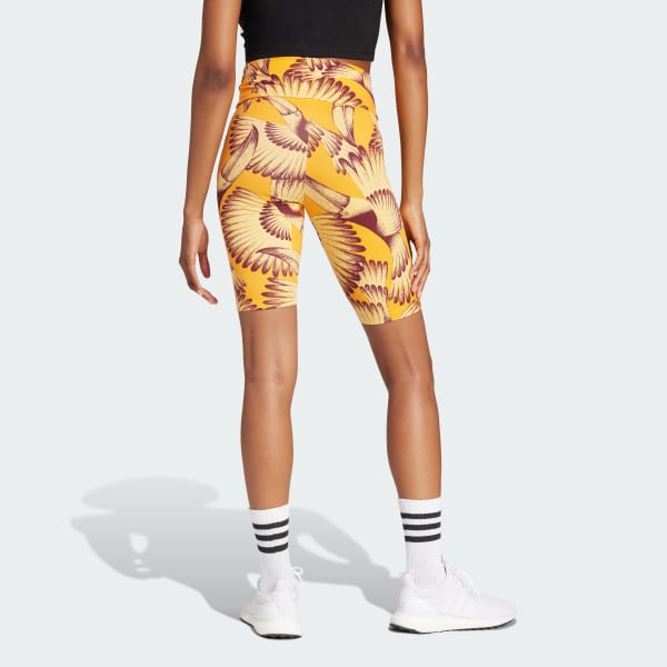 Yellow adidas x FARM Bike Shorts