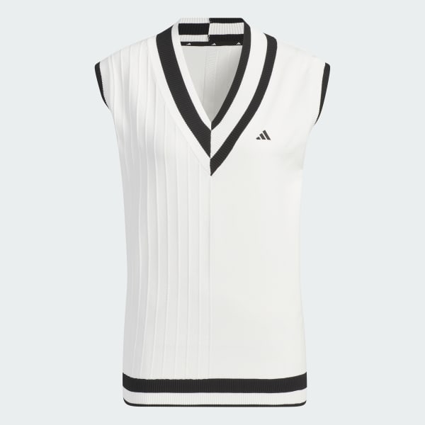 White Loose Fit Knit Vest