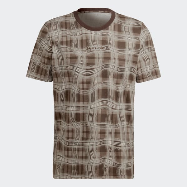 Cafe Camiseta Manga Corta Reveal Allover Print UB072