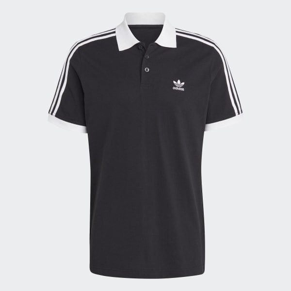 Czerń Adicolor Classics 3-Stripes Polo Shirt