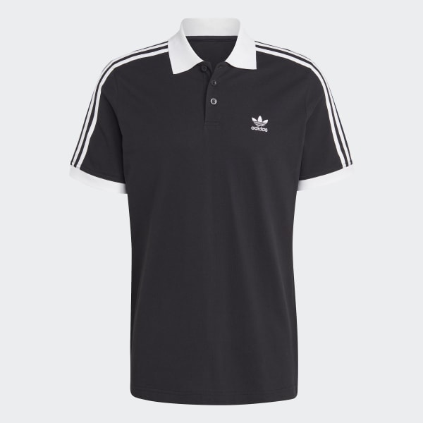 Negro Playera Polo Adicolor Classics 3 Franjas