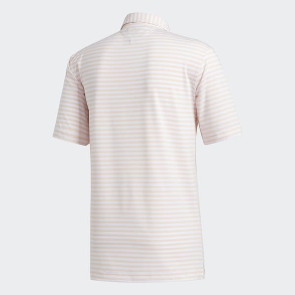 Pink Adipure Essential Stripe Polo Shirt GLQ52
