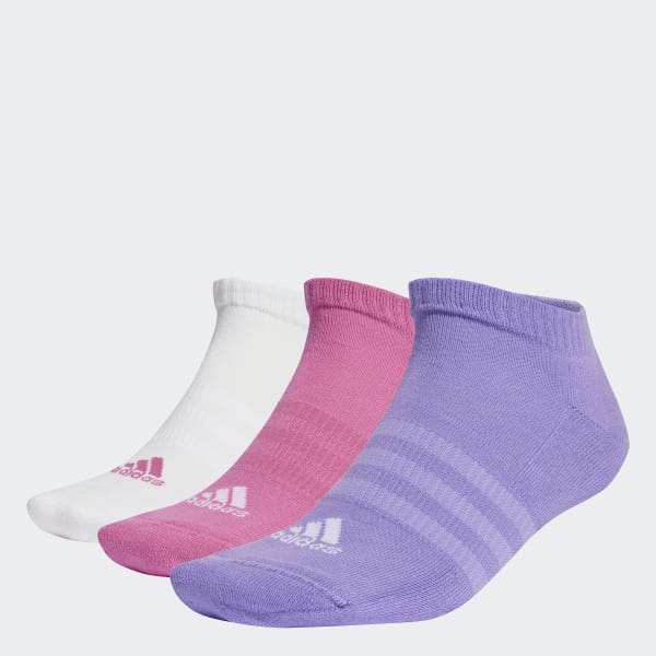 Pink Cushioned Low-Cut sokker, 3 par