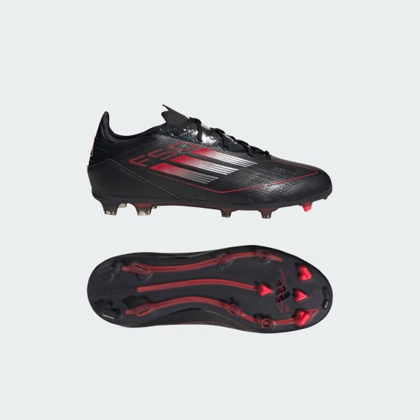 Zwart F50 Elite Firm Ground Voetbalschoenen Kids