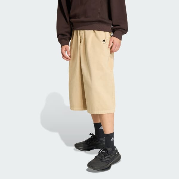 Beige SHORTS adidas EQUIPMENT DRILL DE DENIM