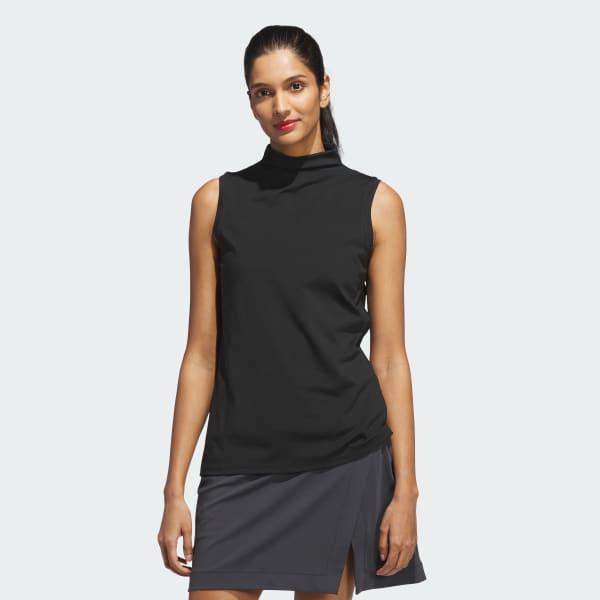Black Ultimate365 Sleeveless Mock Neck Top