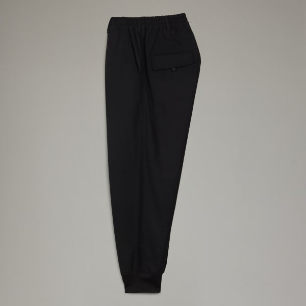 Czerń Classic Wool Flannel Cuffed Joggers E0487