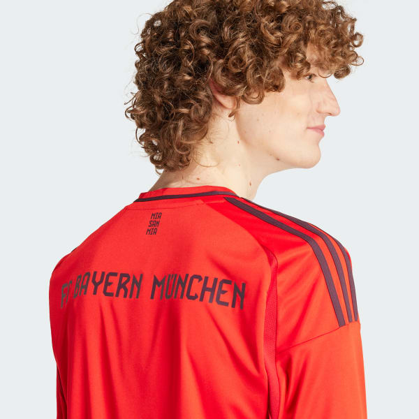 adidas FC Bayern 24 25 Long Sleeve Home Jersey Red adidas UK