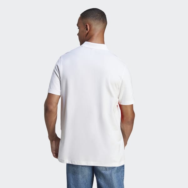 Hvid Colorblock Polo T-shirt