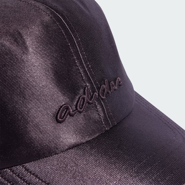 Lila Script Snapback Kappe