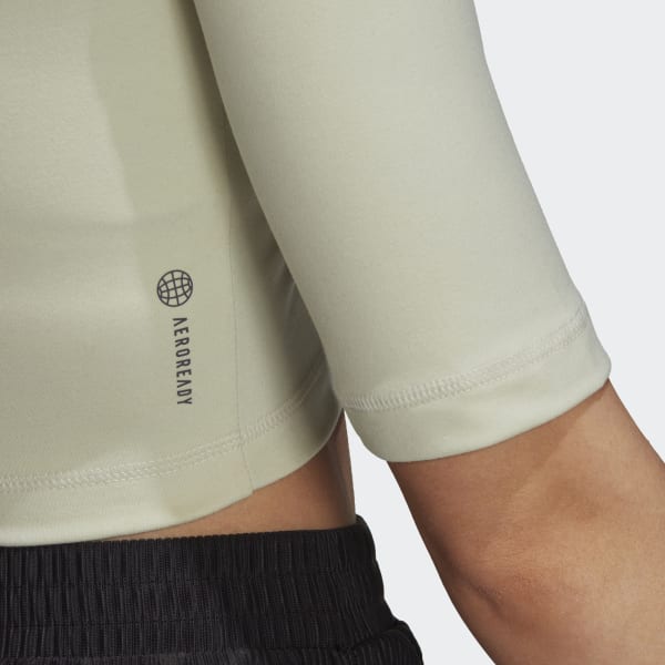 bézová Top AEROREADY Studio Open-Back TU952