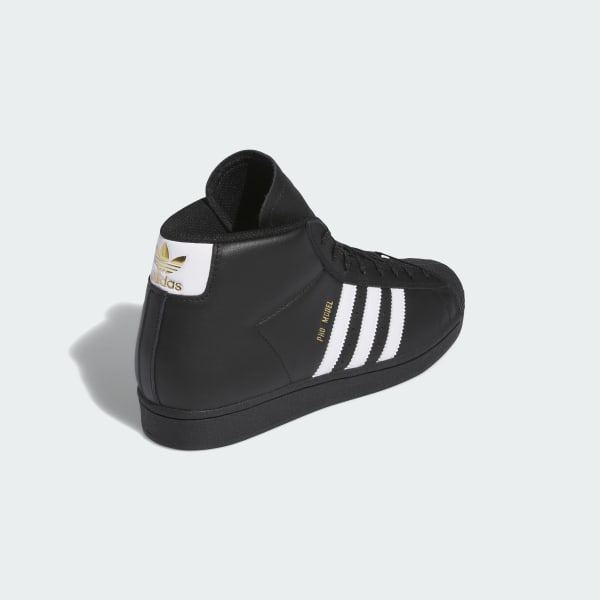 Adidas pro model top black and white